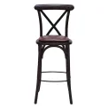 Bristol Bar Chair in Dark Walnut with Bison Espresso Seat - Image 2