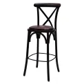 Bristol Bar Chair in Dark Walnut with Bison Espresso Seat - Image 1