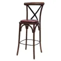 Bristol Bar Chair in Vintage with Bison Bordeaux Seat - Image 1