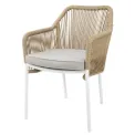 Bolero Bay PE Twist Rattan Outdoor Armchair Honey (2 Pack) - Image 1