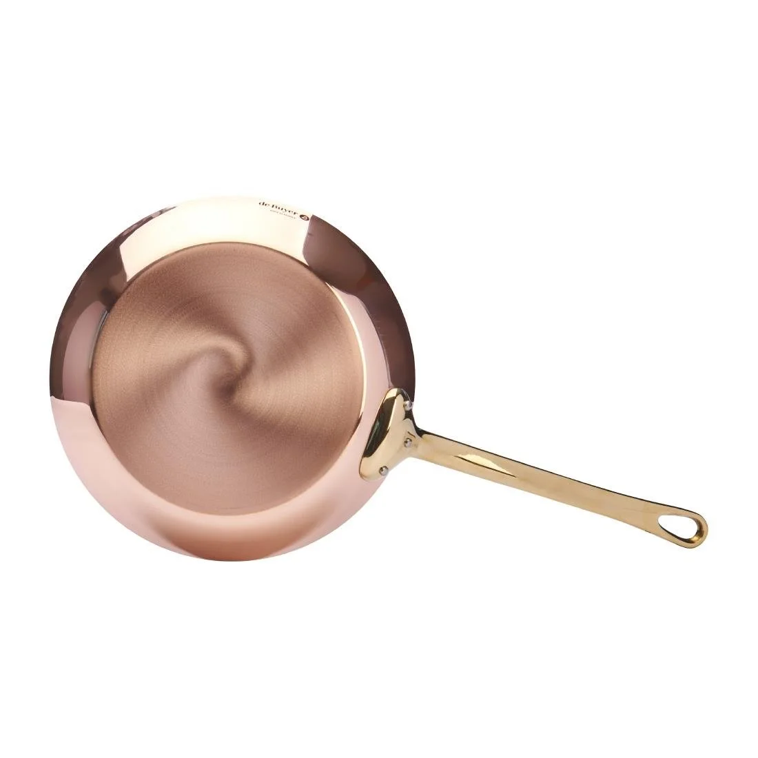 De Buyer Inocuivre Round Frying Pan with Handle Brass 24cm - Image 5