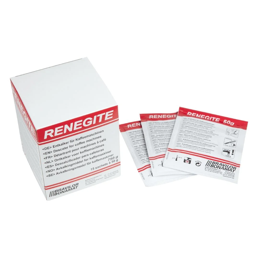 Bravilor Renegite Descaler Sachets Box of 15 - Image 1