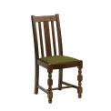 Thame Dining Chairs in Vintage Wood with Shetland Forest Seat (6 Pack) - Image 1