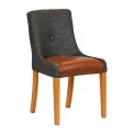 Bath Soft Oak Dining Chairs with Smoke Back & Tan Seat (6 Pack) - Image 1