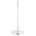 Bolero Flat Base Barrier Banner Posts Polished Stainless Steel (2 Pack) - Image 1