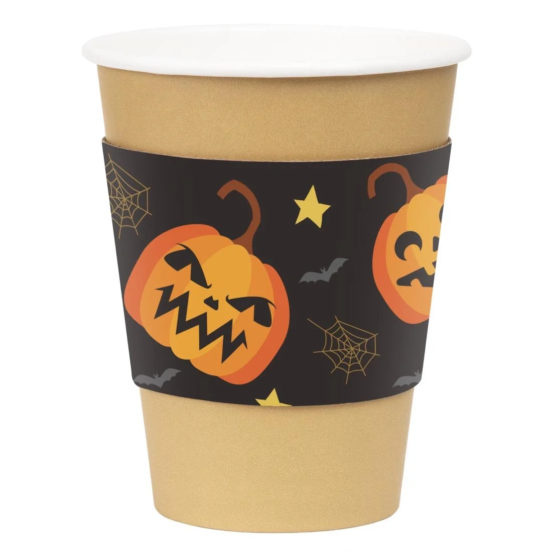 Fiesta Recyclable Halloween Cups Sleeves for 12oz Hot Cups (100 Pack) - Image 2