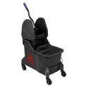 Jantex Two-Compartment Mop Bucket and Wringer Red 30Ltr - Image 1