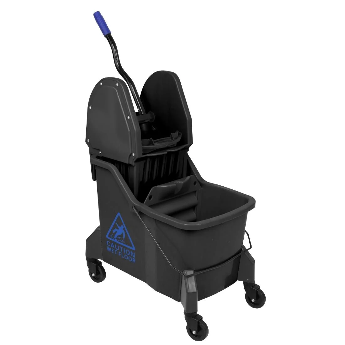 Jantex Two-Compartment Mop Bucket and Wringer Blue 30Ltr - Image 1