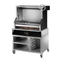 Pujadas Open Grill with V-Shaped Bars and Mobile Cabinet 8581011B - Image 1