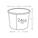 Vegware Soup Containers Green Tree 115-Series 682ml (500 Pack) - Image 3