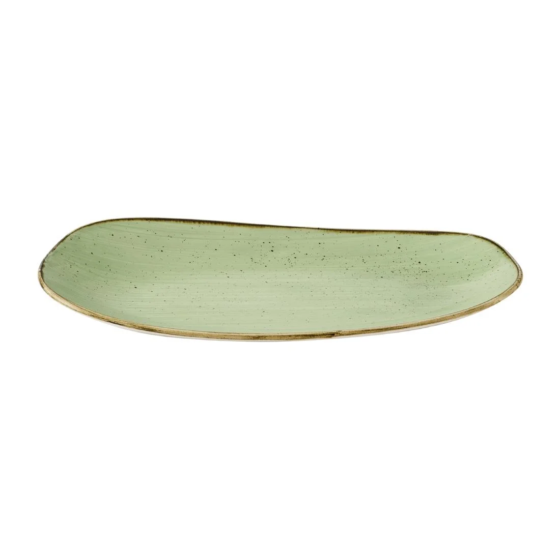 Churchill Stonecast Opal Oblong Plates Sage Green 300x150mm (12 Pack) - Image 2