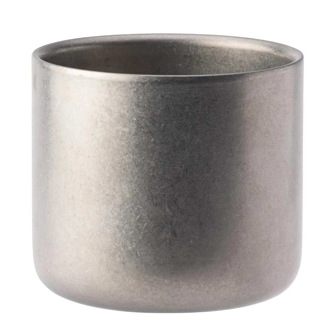 Utopia Artemis Double Wall Cups Rumbled Steel 82mm (6 Pack) - Image 1