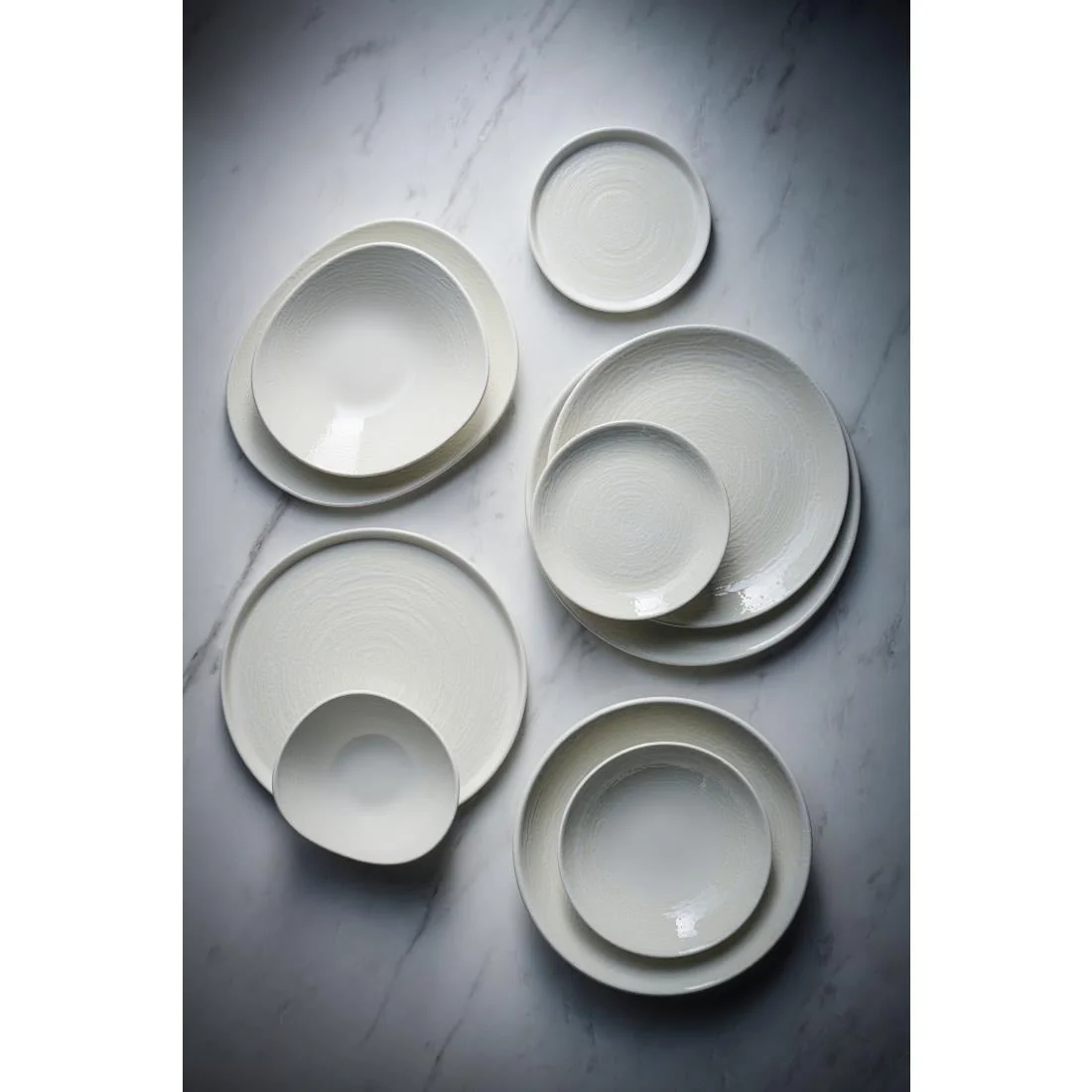 Churchill Inked Elements Profile Rimmed Plates Ice 170mm (12 Pack) - Image 2