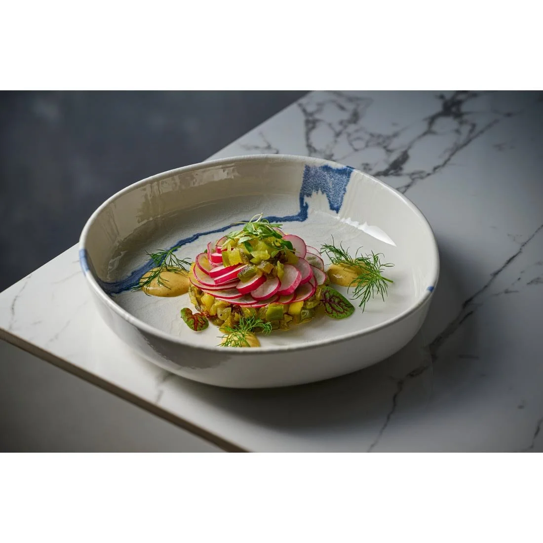 Churchill Tide Accents Walled Bowls Blue 200mm (6 Pack) - Image 2