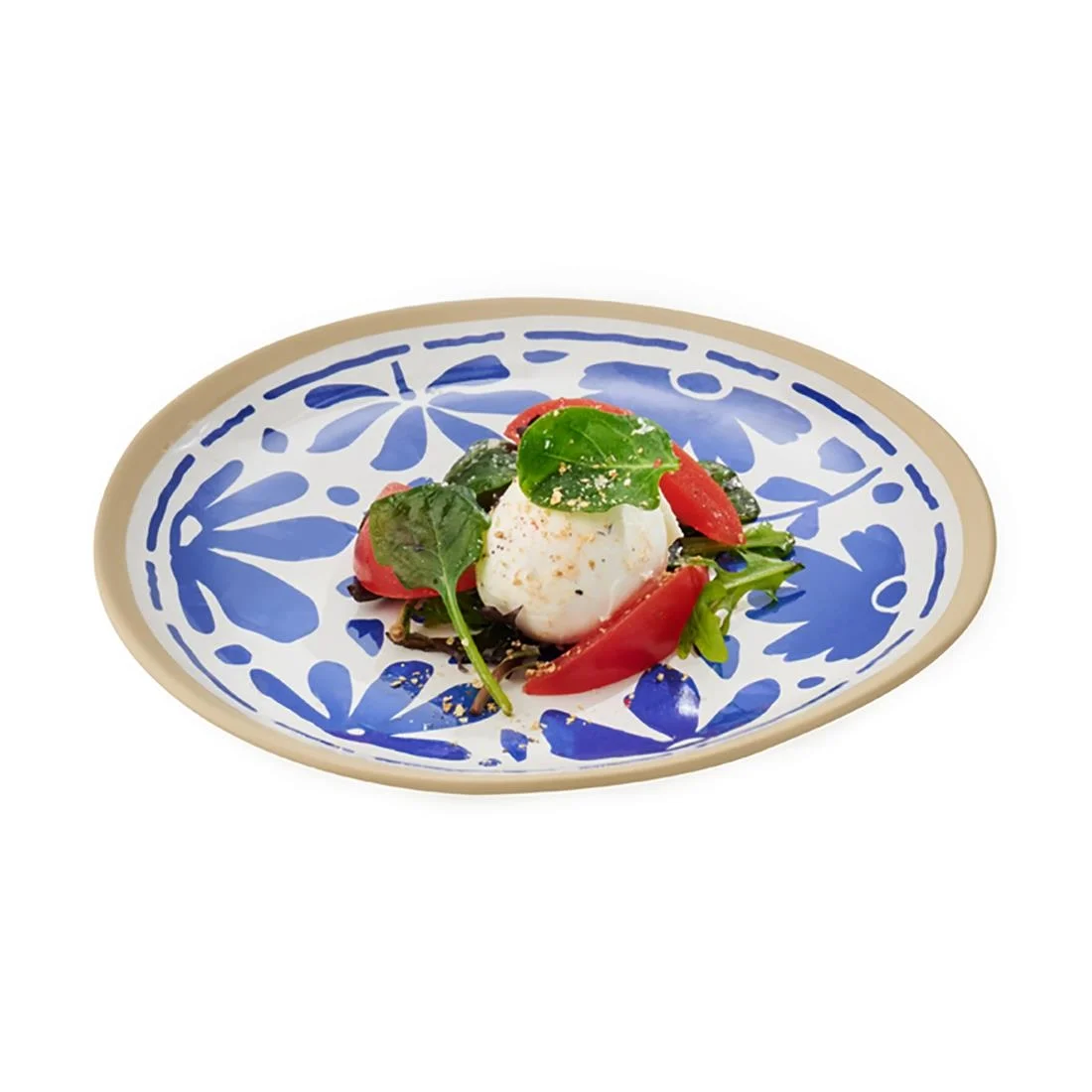 APS FLORYN Melamine Plate White & Blue 215mm (B2B) - Image 2