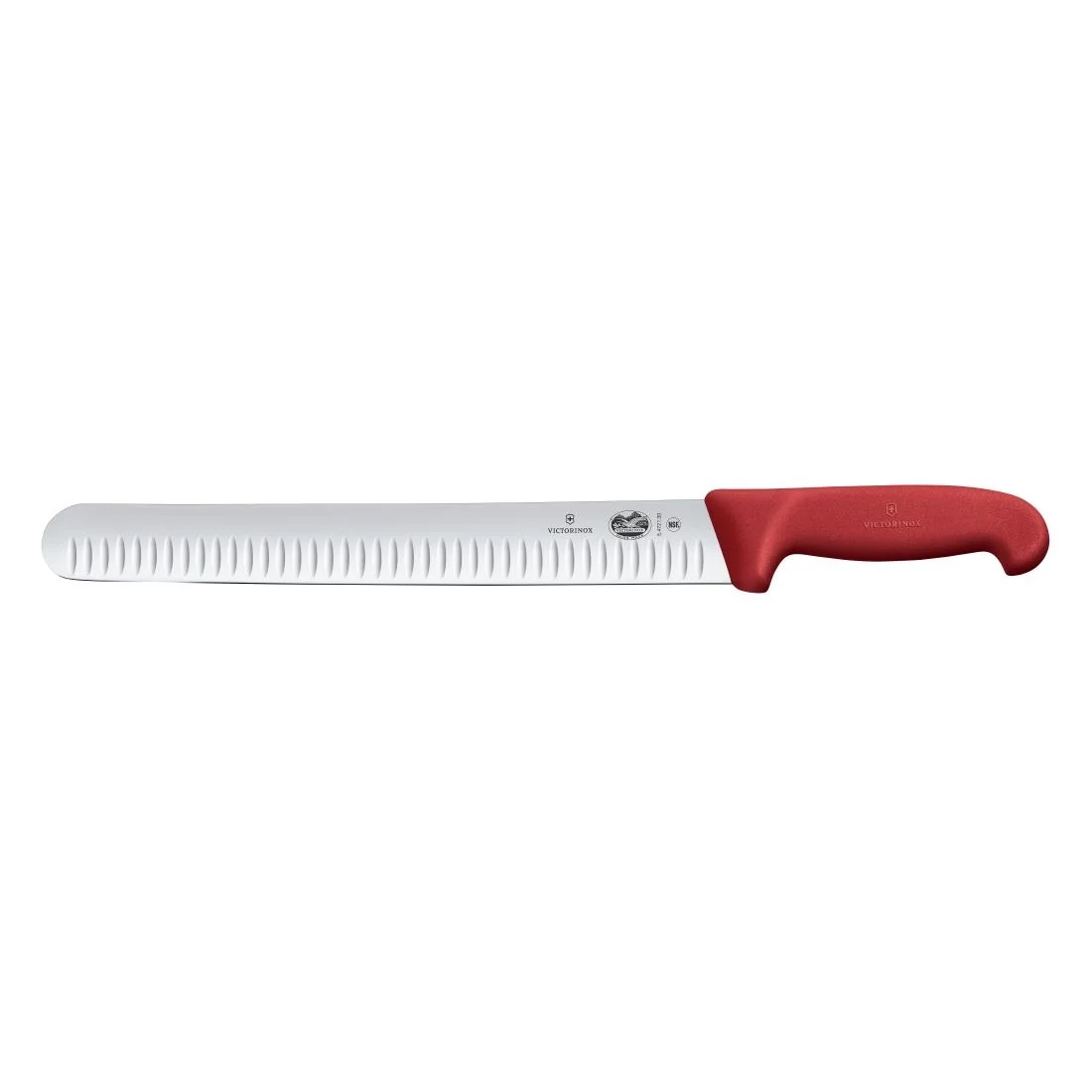 Victorinox Fibrox Slicing Knife Fluted Red 30cm - Image 2