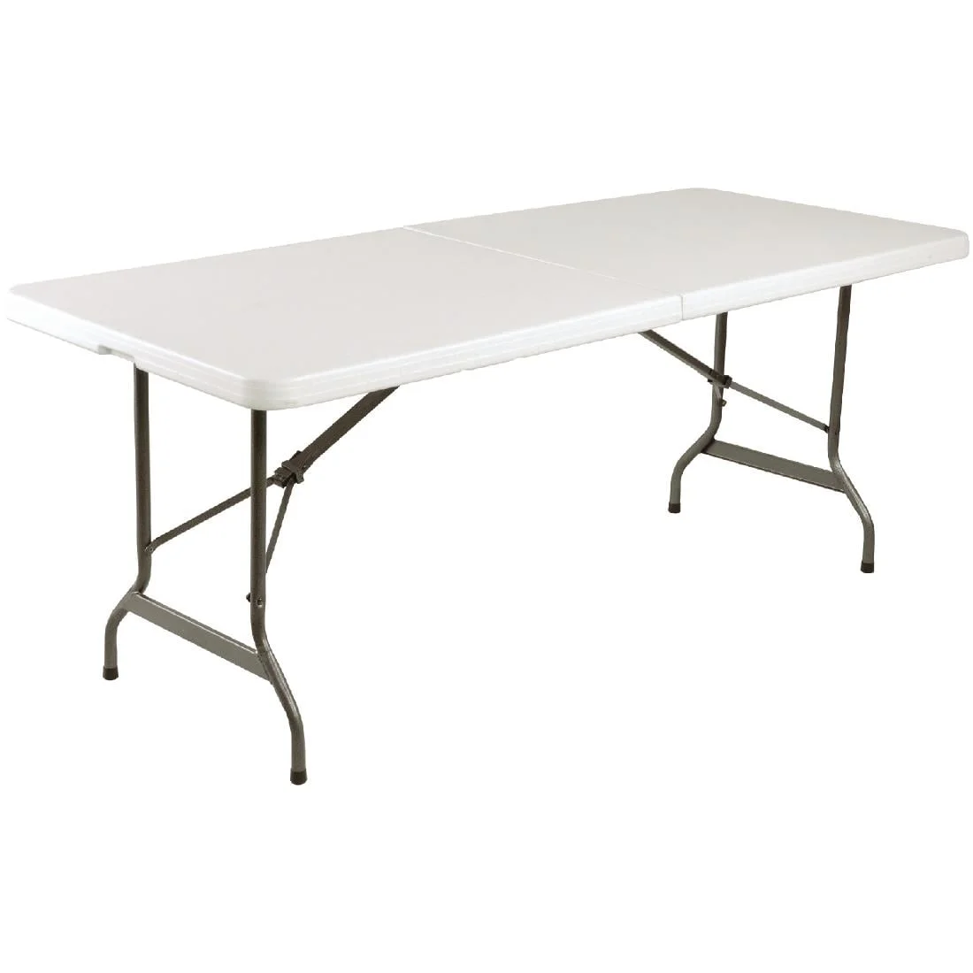 Special Offer Bolero 6ft Centre Folding Table with Two Folding Benches - Image 2