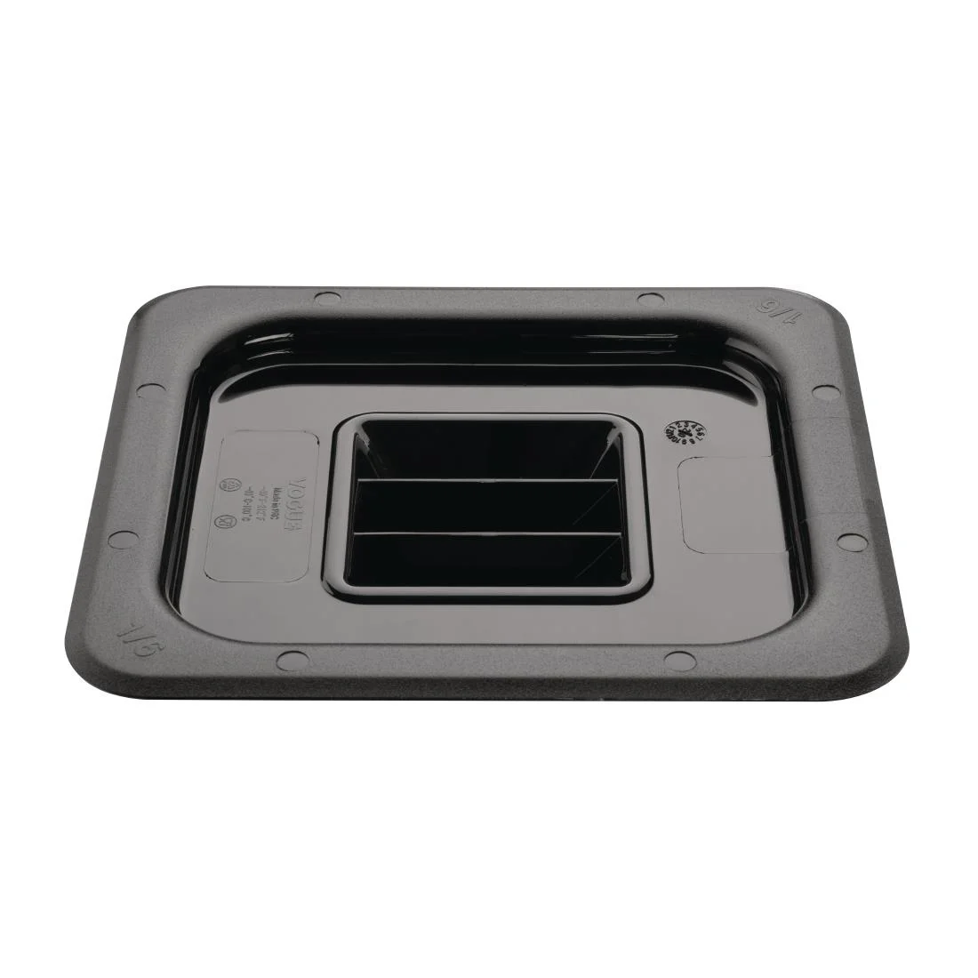 Vogue ABS Gastronorm Lid Black GN 1/6 - Image 1
