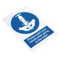 Vogue Toilet Wash Hands Sign - Image 1