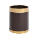 Bolero Waste Paper Bin with Gold Rim - Image 1
